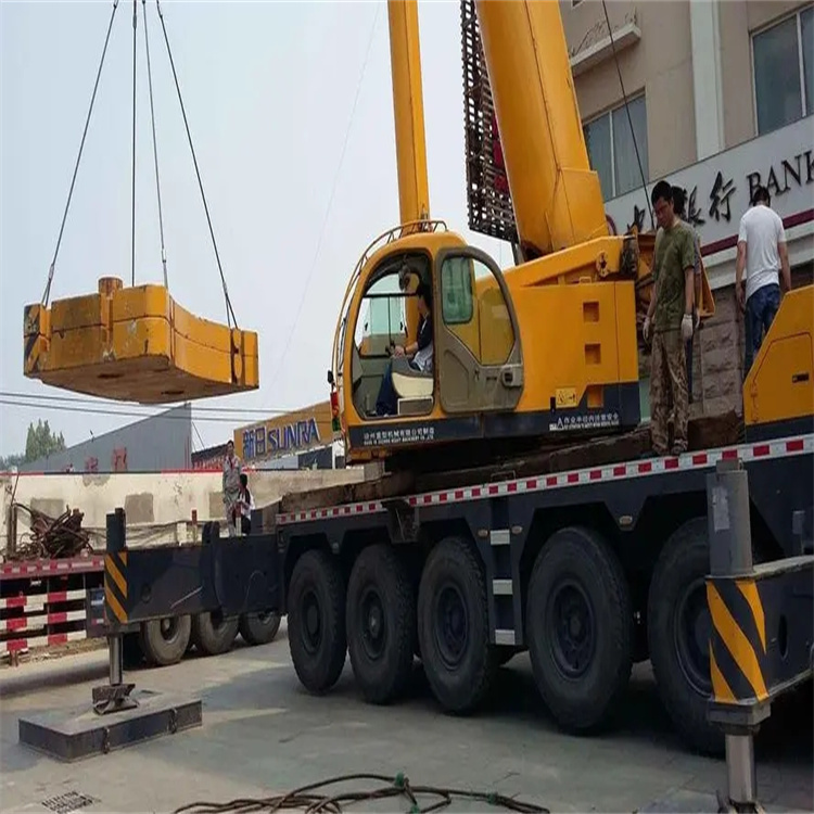 岳口镇当地吊车出租|机器吊装|75吨|工厂搬迁服务